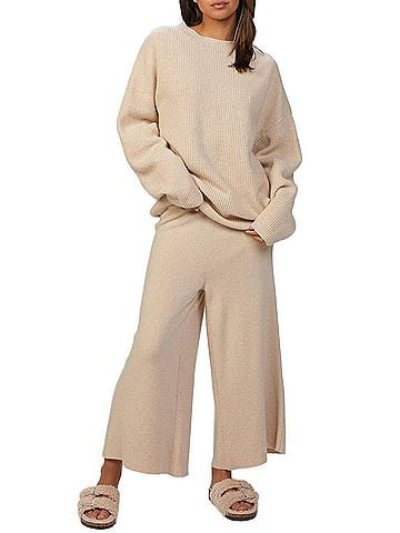 In The Mood For Love Mille Tricot Sweater in Beige (view 2)