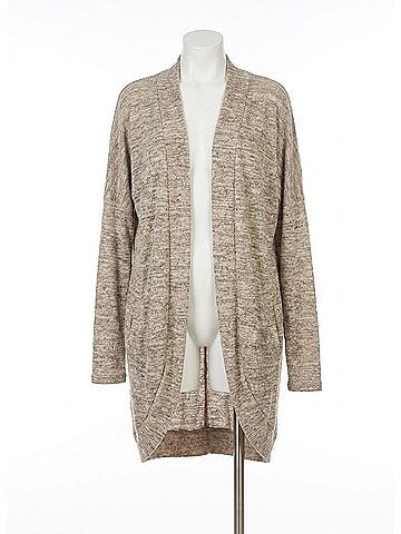 Papillon Cacoon Sweater Cardigan With Hood in Oatmeal Heather (view 1)