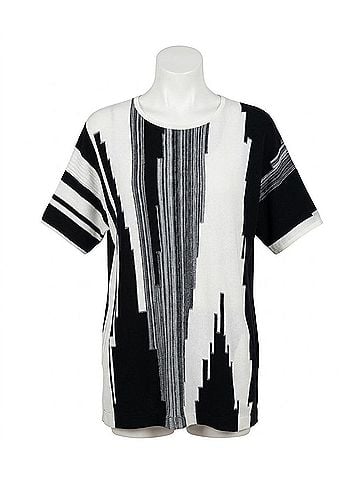 Stella Carakasi Instant Chic Sweater in Black/Soft White (view 1)