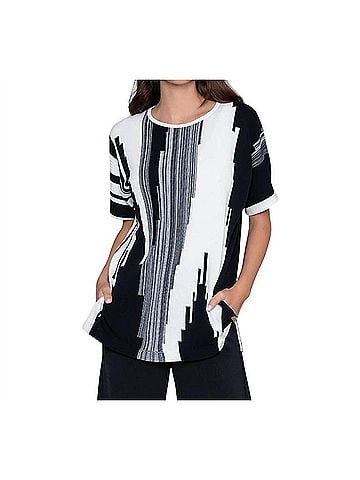 Stella Carakasi Instant Chic Sweater in Black/Soft White (view 2)