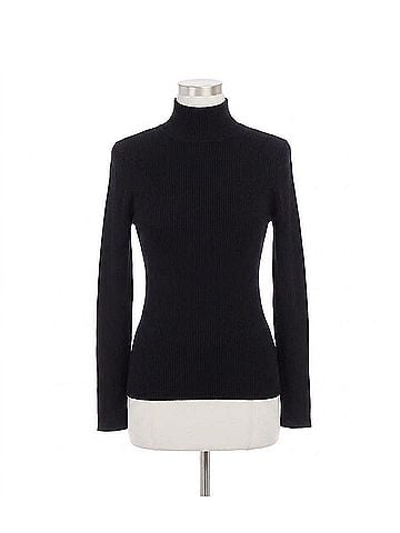 Karen Kane Rumer Ribbed Turtleneck Sweater in Black (view 1)