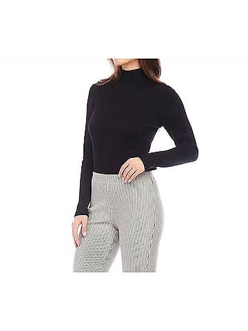 Karen Kane Rumer Ribbed Turtleneck Sweater in Black (view 2)