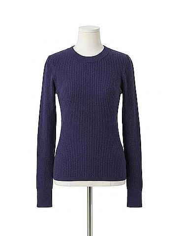 Soaked Spina Slim Fit Crew Neck Pullover Sweater in Patriot Blue (view 1)