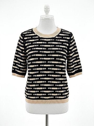 Nic + Zoe Atelier Crewneck Sweater in Black Multi (view 1)