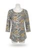 Papillon Gray Leaf Design Soft Sweater in Grey Size XL - photo 1