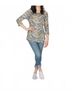 Papillon Gray Leaf Design Soft Sweater in Grey Size XL - photo 2
