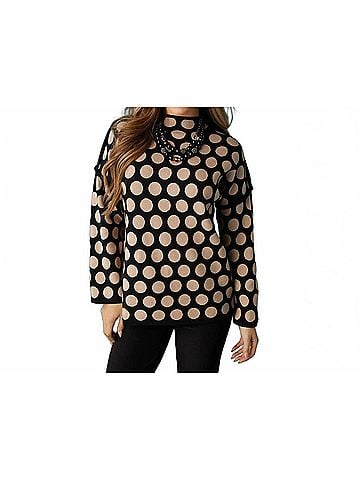 Coco + Carmen Karla Dot Sweater in Black (view 2)