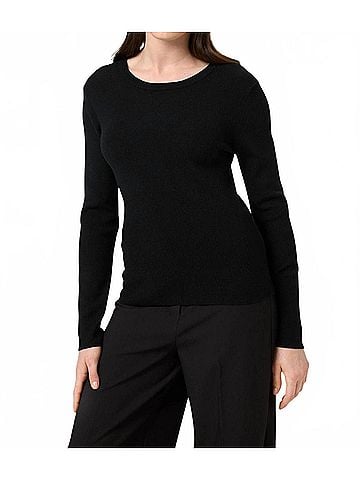 Soaked Sina Round Neck Slim Fit Pullover in Black (view 2)
