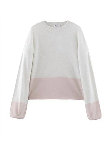 525 America Women's Contrast Pullover in Heather Grey Multi (view 2)