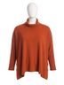 Angel Solid Red Cowl Neck Oversized Sweater in Rust Size XL - photo 1