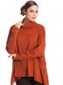 Angel Solid Red Cowl Neck Oversized Sweater in Rust Size XL - photo 2