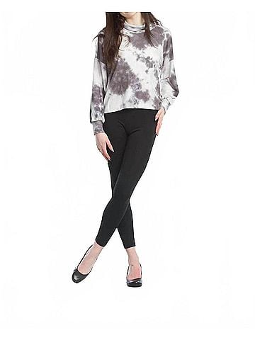 Papillon Tie Dye Turtle Neck Sweater in Grey (view 2)