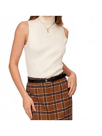 Fifteen Twenty Kelli Turtleneck Sweater in Off White (view 2)