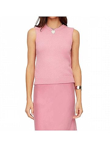 Fifteen Twenty Kimmy Keyhole Sweater Tank in Pink (view 2)