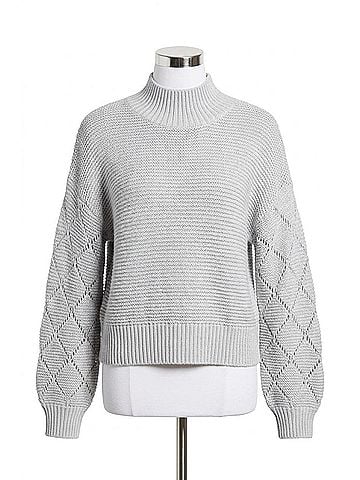 525 America Talia Diamond Stitch Pullover in Iceberg (view 1)