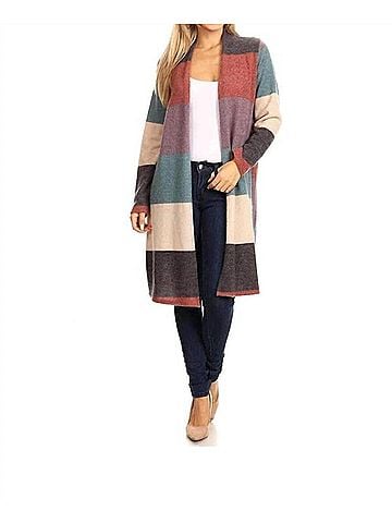 Papillon Color Blocked Cardigan in Multi (view 2)