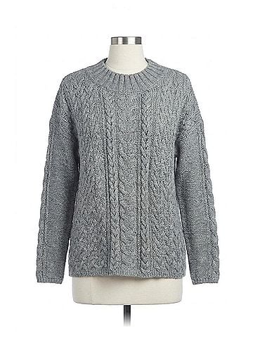 Papillon Mock Neck Sweater in Grey (view 1)