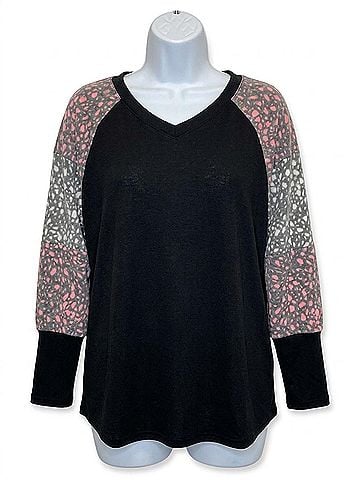 Honeyme Dolman Sleeve Sweater in Black (view 1)