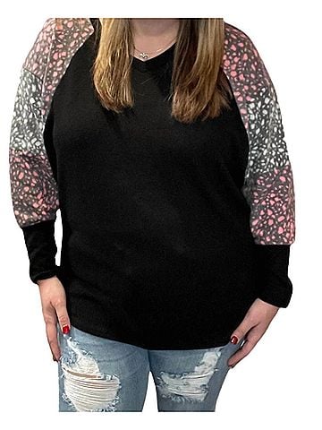 Honeyme Dolman Sleeve Sweater in Black (view 2)
