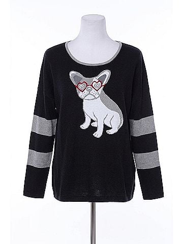 Angel Puppy Eyes Pullover in Black (view 1)