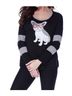 Angel Graphic Multi Color Puppy Eyes Pullover in Black Size XL - photo 2