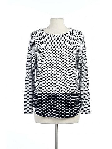 Papillon Polka Dot Long Sleeve Sweater in Grey (view 1)