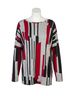 Papillon Red Linear Print Oversized Sweatshirt in Red Size XL - photo 1