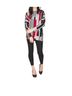 Papillon Red Linear Print Oversized Sweatshirt in Red Size XL - photo 2