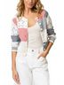 Central Park West White Ralph Quilt Patchwork Cardigan in Multi Size M - photo 2