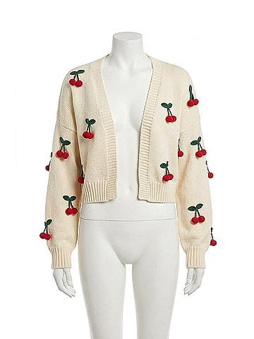 John & Jenn Ezra Cardigan in Cherry Pop (view 1)