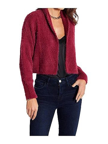 Bishop + Young Precious Moments Mila Cardigan in Scarlet (view 2)