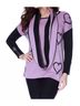 Angel Multi Color Hearts Pullover W/ Infinity Scarf in Rose Size 1X - photo 2