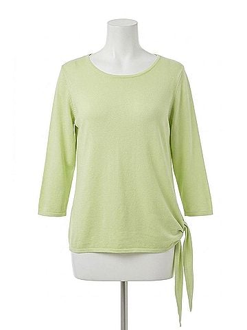 Angel Side-Tie Sweater in Lime (view 1)
