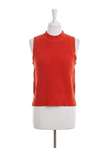 525 America High Crew Neck Top in Papaya (view 1)