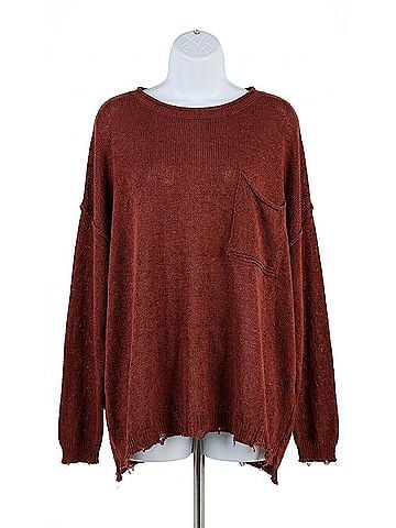 Easel Knitted Sweater in Mahogany (view 1)