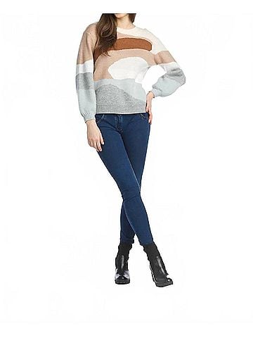 Papillon Abstract Scenic Knit Sweater in Multi (view 2)