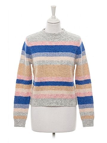 Central Park West Mockneck Sweater in Indigo (view 1)