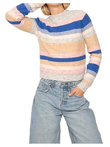 Central Park West Mockneck Sweater in Indigo (view 2)
