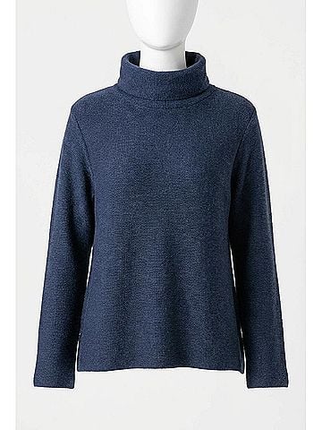 Gretchen Scott Designs Knit Knit Turtleneck Sweater in Navy (view 1)