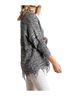 Umgee Gray Frayed Knit Pullover Sweater in Oreo Size S - photo 4