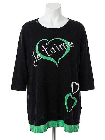 Angel Je'taime Sweater in Black/Green (view 1)