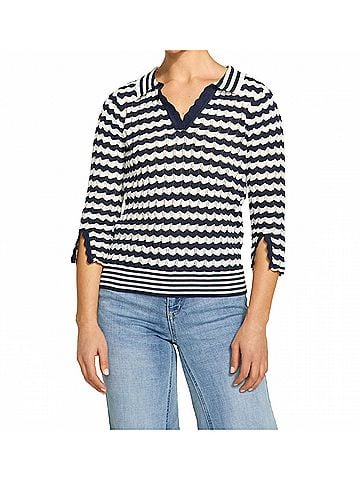 FDJ Polo Sweater in Navy (view 2)