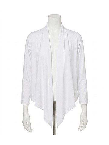Karen Kane Calli Open Front Cardigan in Off White (view 1)