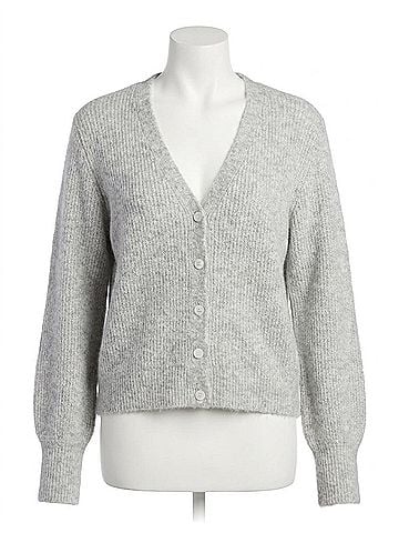 Karen Kane Button Up Cardigan in Light Gray (view 1)