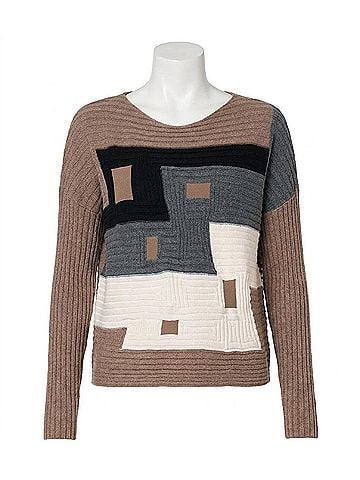 Stella Carakasi Spotlight Sweaters in Camel Color Block (view 1)