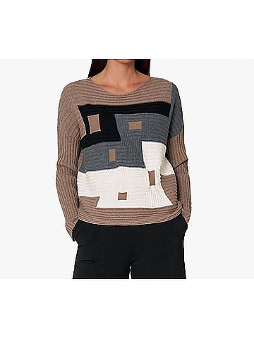 Stella Carakasi Spotlight Sweaters in Camel Color Block (view 2)