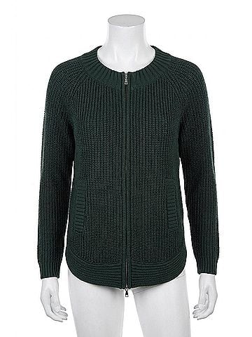Angel Front &amp; Side-Zip Cardigan in Hunter (view 1)