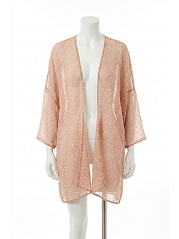 Bishop + Young Lisbon Print Kimono in Peach (view 1)