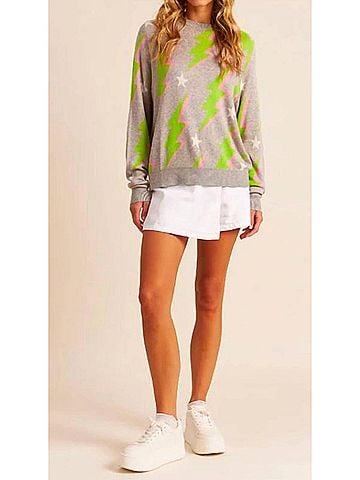 John & Jenn Boaz Sweater in Razzle Dazzle (view 2)