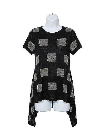 Stella Carakasi Lazy Days Sweater in Black-Soft White (view 1)
